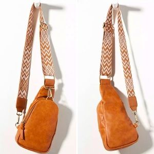 NWT Liberty VEGAN urban originals tan crossbody bag